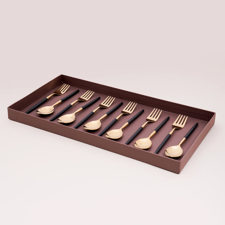 Dusk Gold & Black Cutlery Set