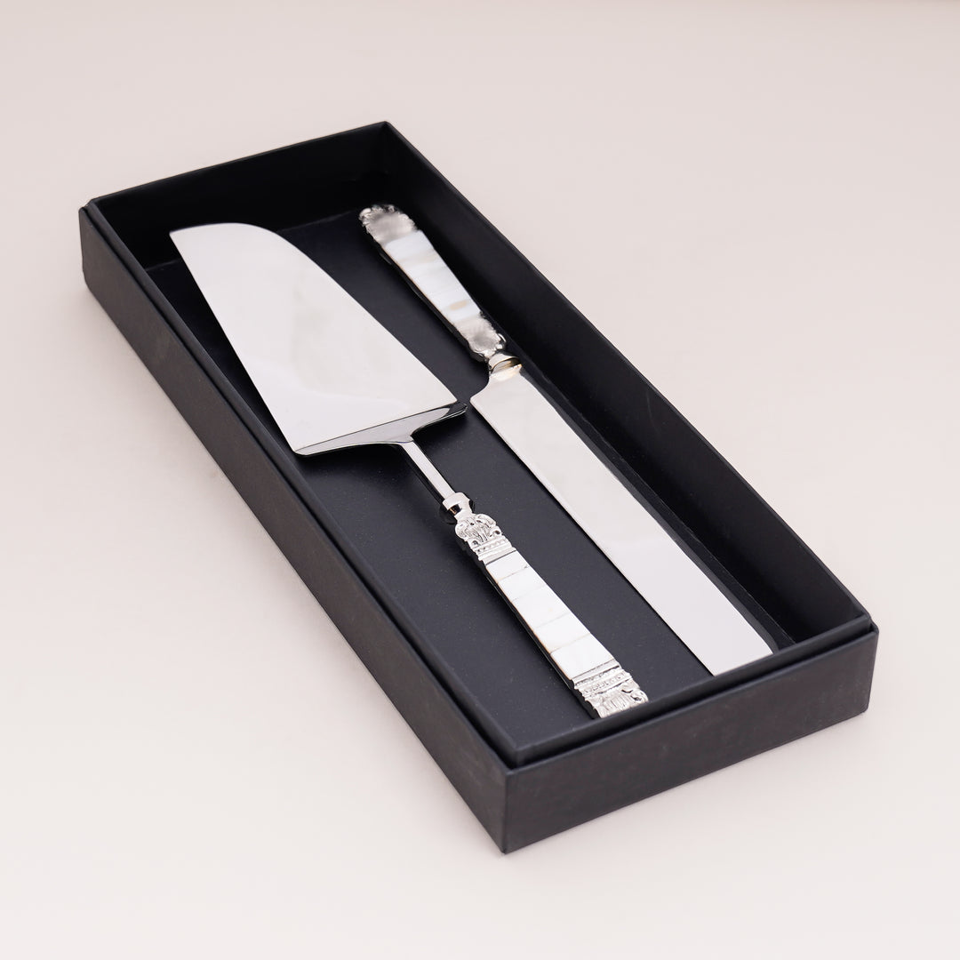 Ivory Marble Cake Set