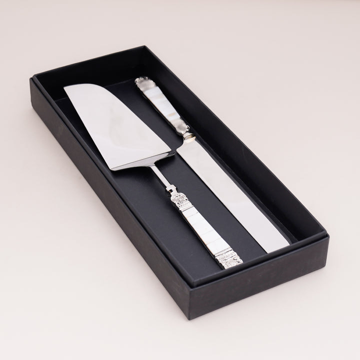 Ivory Marble Cake Set