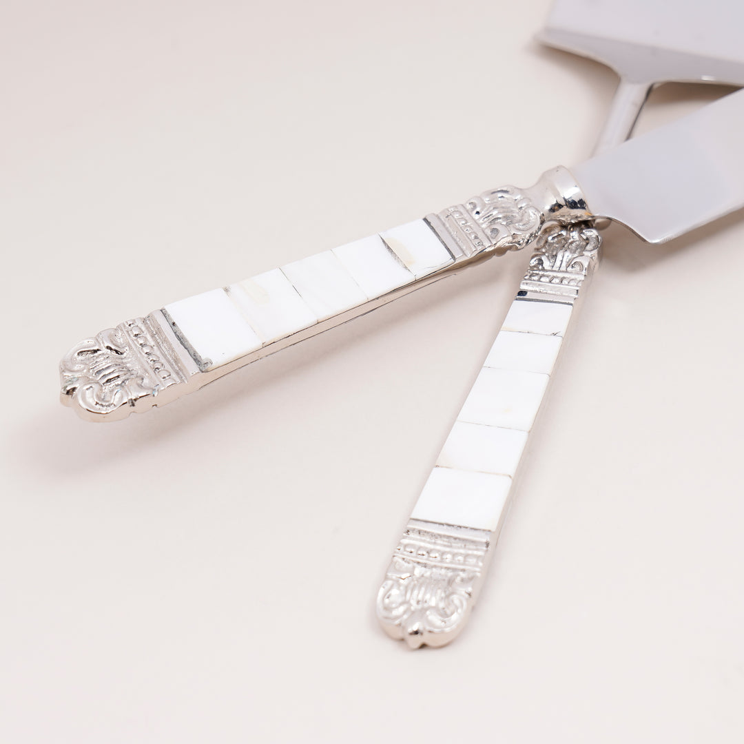 Ivory Marble Cake Set