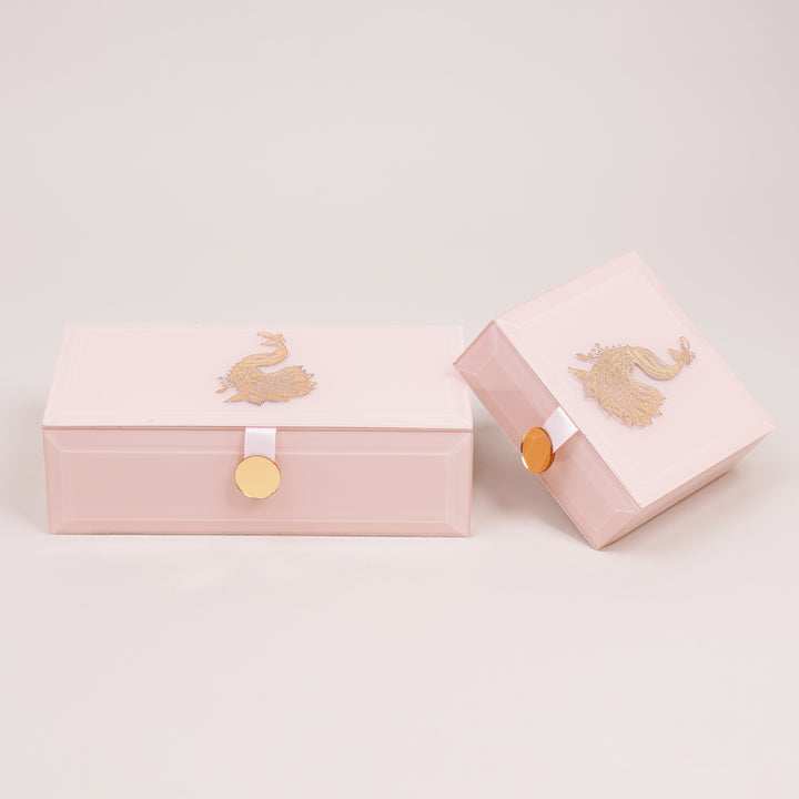 Peach Blossom Keepsake Box, Set of 2