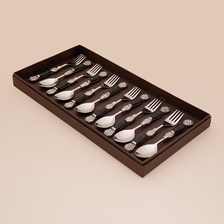 Silver Coral Cutlery Set