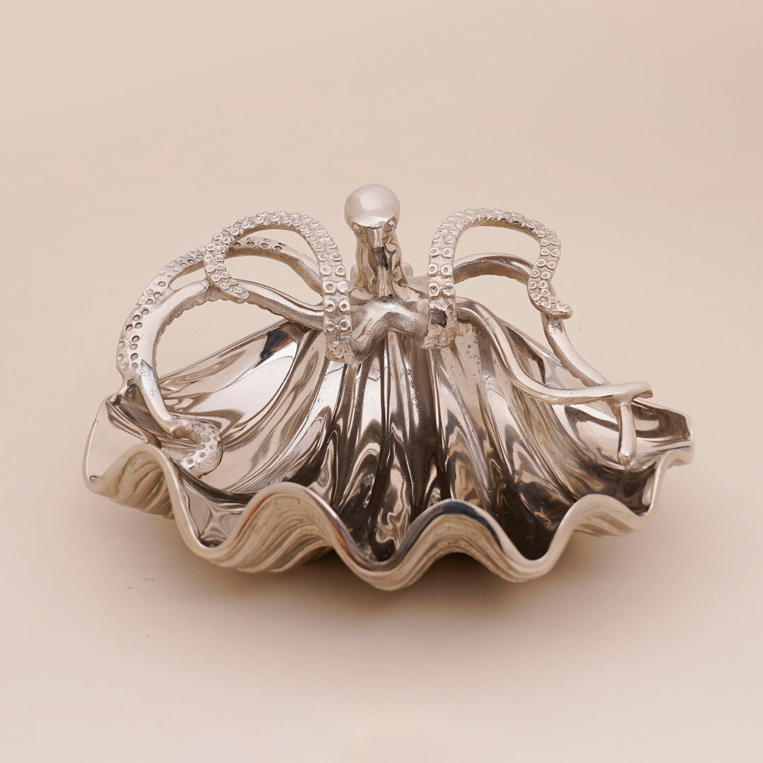 Silver Coral Shell Dish