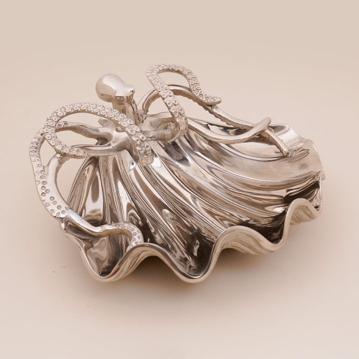 Silver Coral Shell Dish