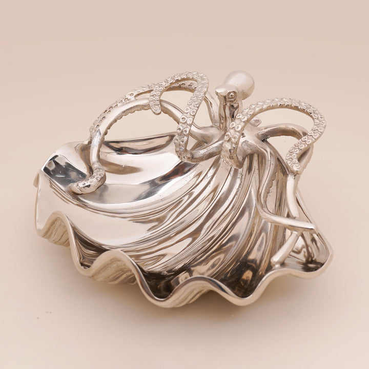 Silver Coral Shell Dish